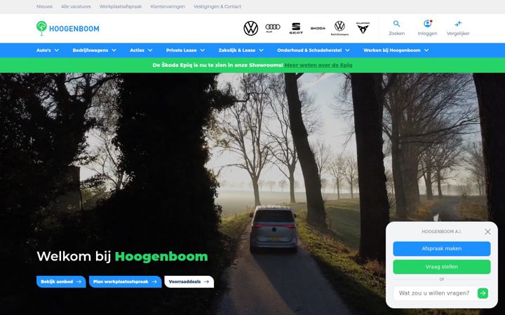Screenshot of autohoogenboom.nl