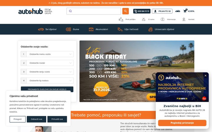 Screenshot του autohub.ba
