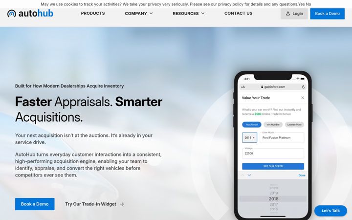 Screenshot of autohub.io