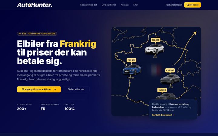 Screenshot of autohunter.dk