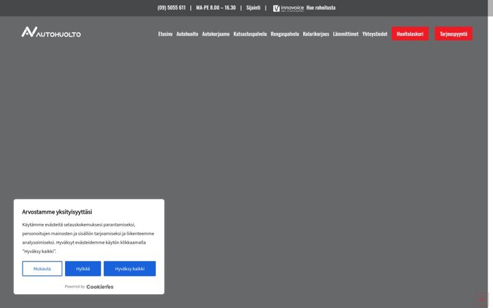 Screenshot of autohuoltoespoo.com