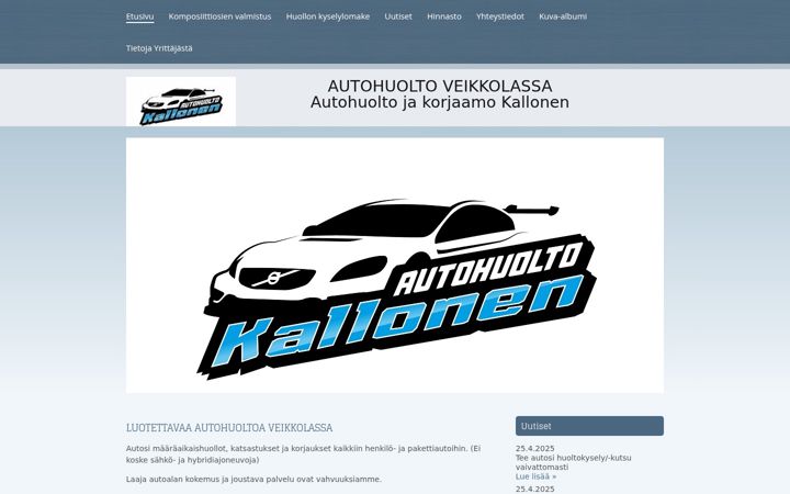 Screenshot of autohuoltokallonen.fi