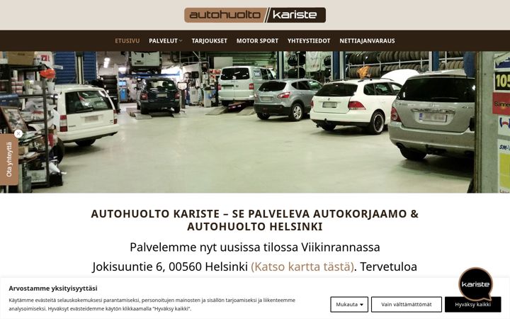 Screenshot of autohuoltokariste.fi
