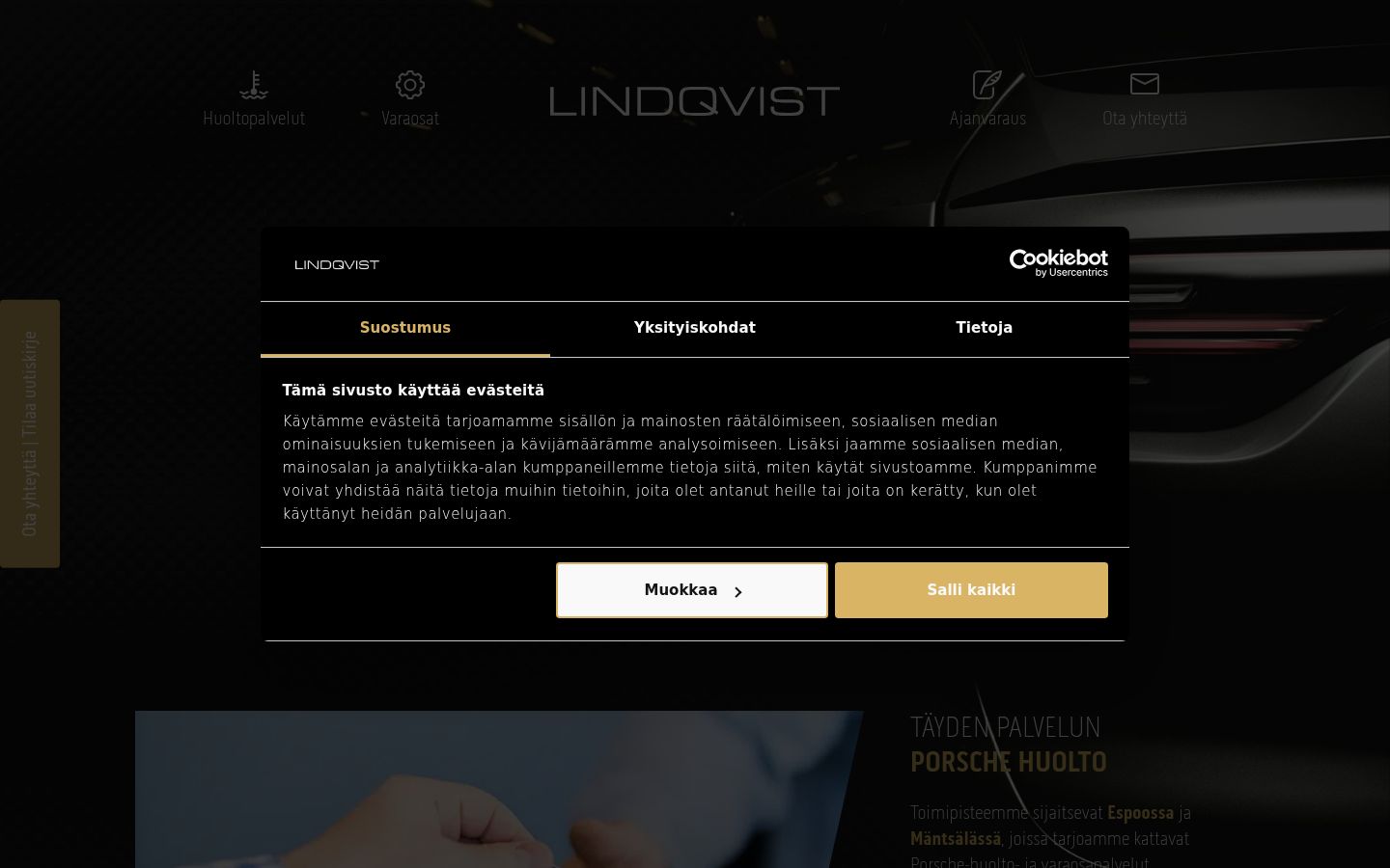 Snímek obrazovky baneru souhlasu zobrazeného před jakoukoli interakcí