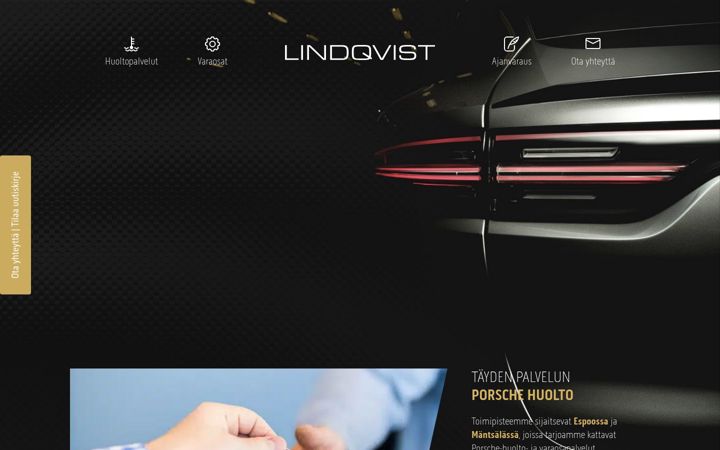 Ekraanipilt saidist autohuoltolindqvist.fi