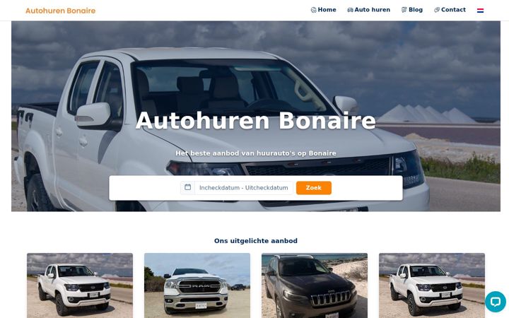 Screenshot of autohuren-bonaire.nl