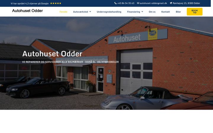 Snímek obrazovky autohuset-odder.dk