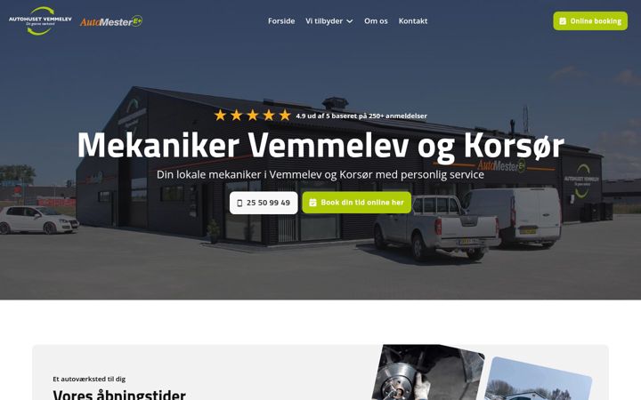 Screenshot of autohuset-vemmelev.dk