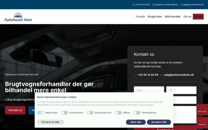 Screenshot of autohusethein.dk