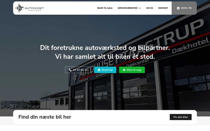 Snímek obrazovky autohusettaastrup.dk