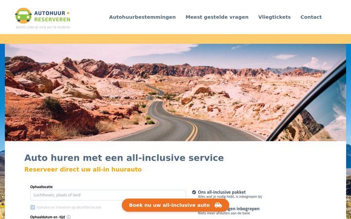 Screenshot of autohuur-reserveren.nl
