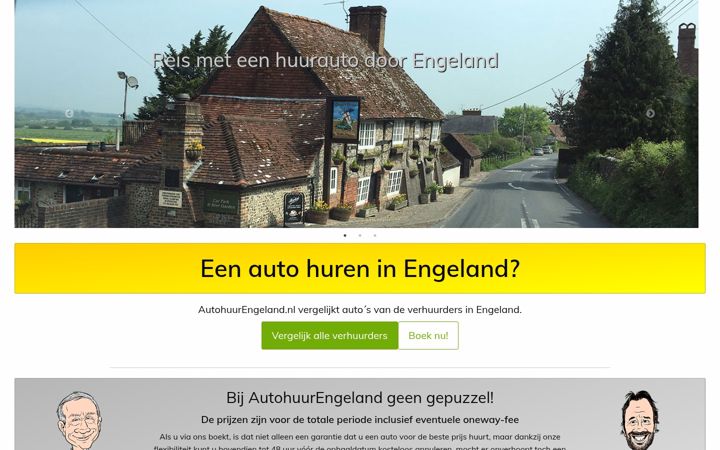 Screenshot of autohuurengeland.nl