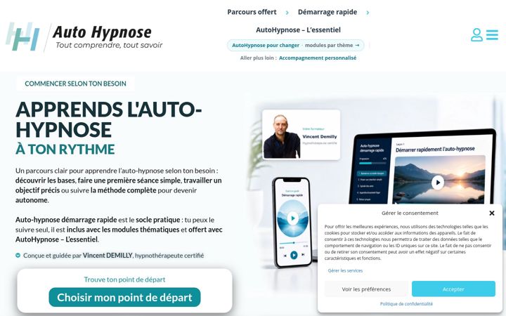 Screenshot of autohypnose.shop