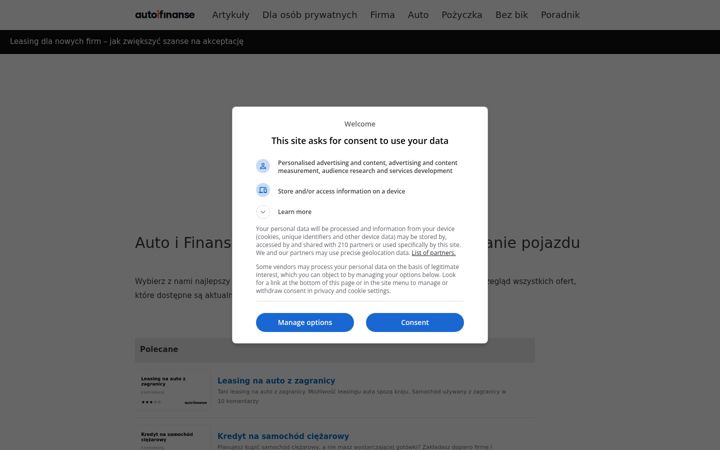 Screenshot of autoifinanse.pl