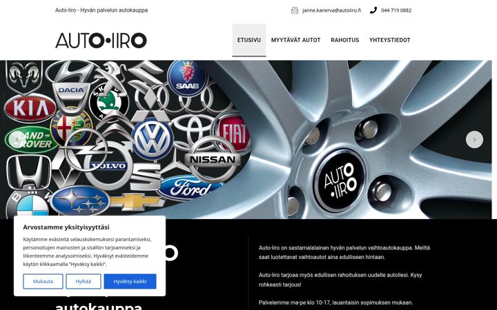 Screenshot of autoiiro.fi