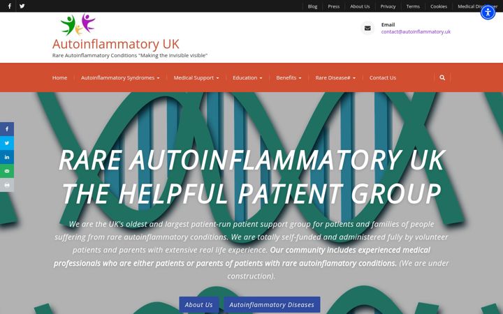 Screenshot di autoinflammatory.uk