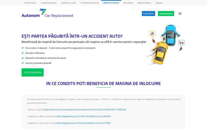 Screenshot of autoinlocuire.ro