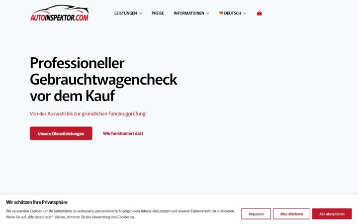 Skærmbillede af autoinspektor.com
