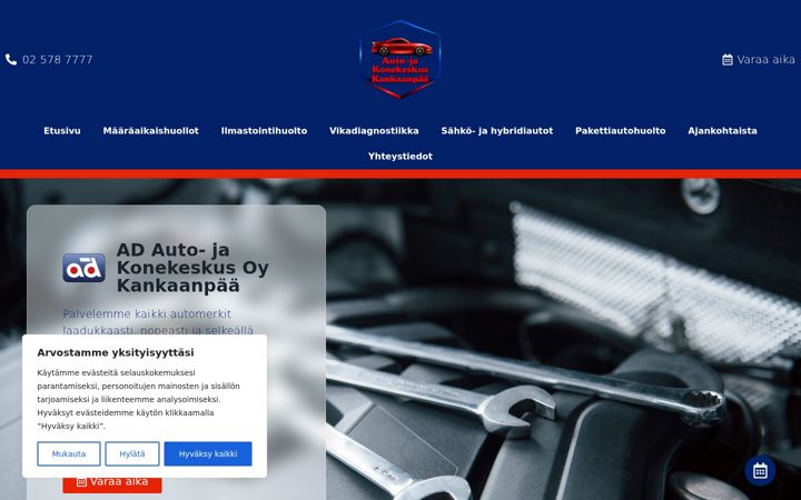 Ekraanipilt saidist autojakonekeskus.fi