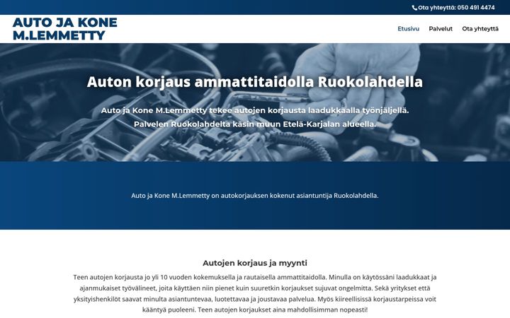 Screenshot of autojakonelemmetty.fi