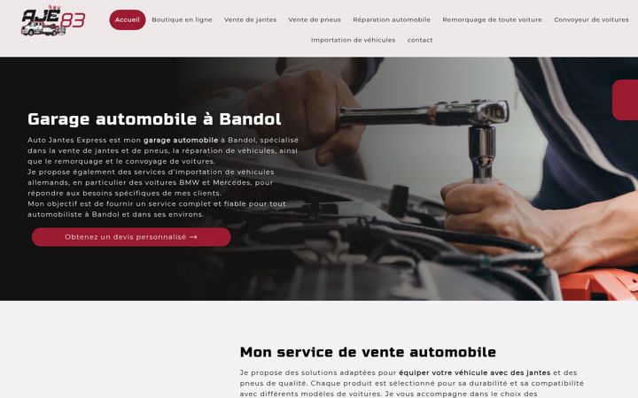 Screenshot of autojantesexpress83.fr