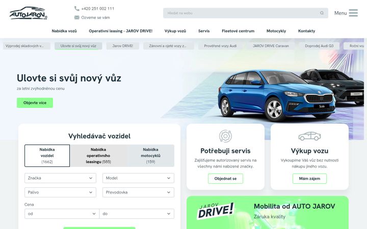 Screenshot of autojarov.cz