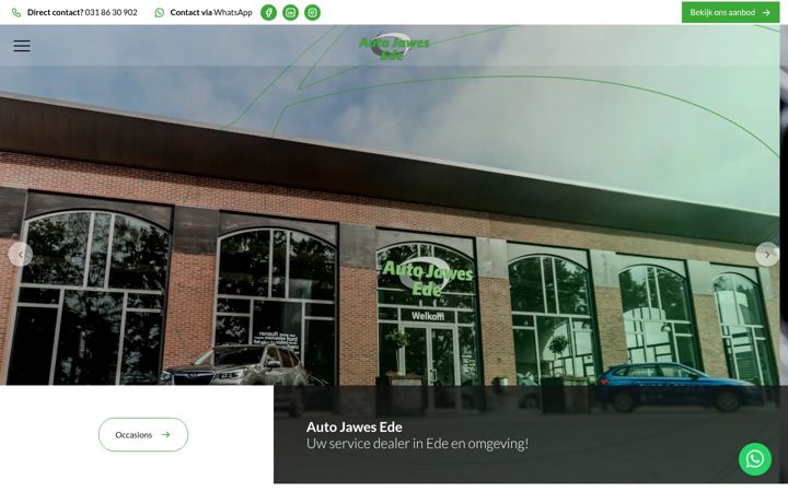 Screenshot stránky autojawes.nl