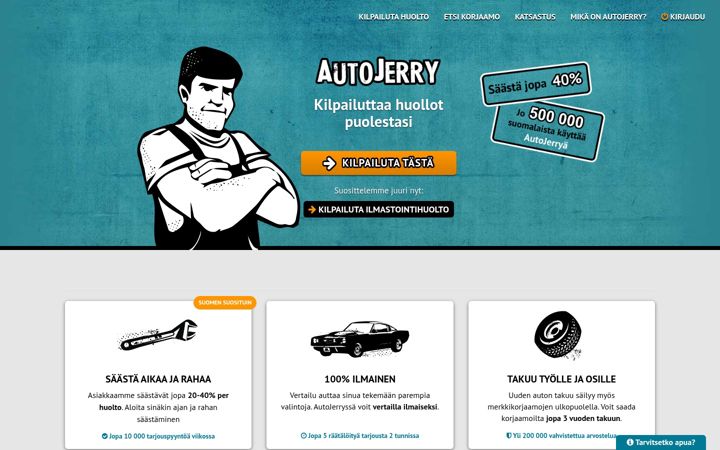 Screenshot of autojerry.fi