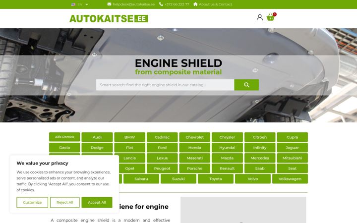 Screenshot of autokaitse.ee