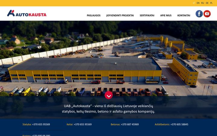 Screenshot stránky autokausta.lt