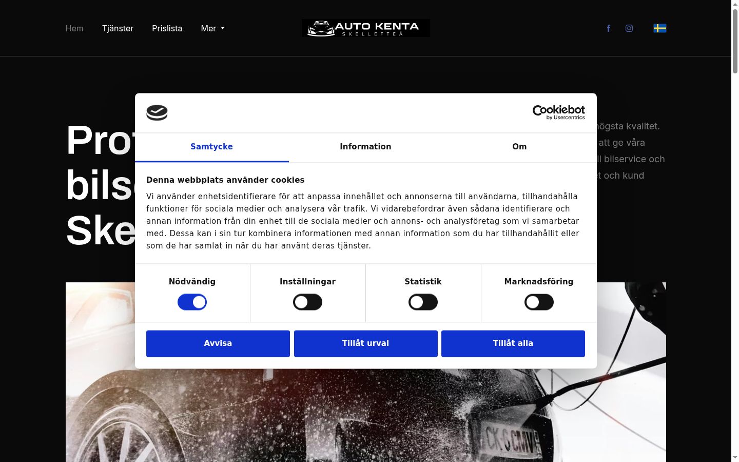 Sutikimo reklamjuostės, rodytos prieš bet kokią sąveiką, ekrano kopija