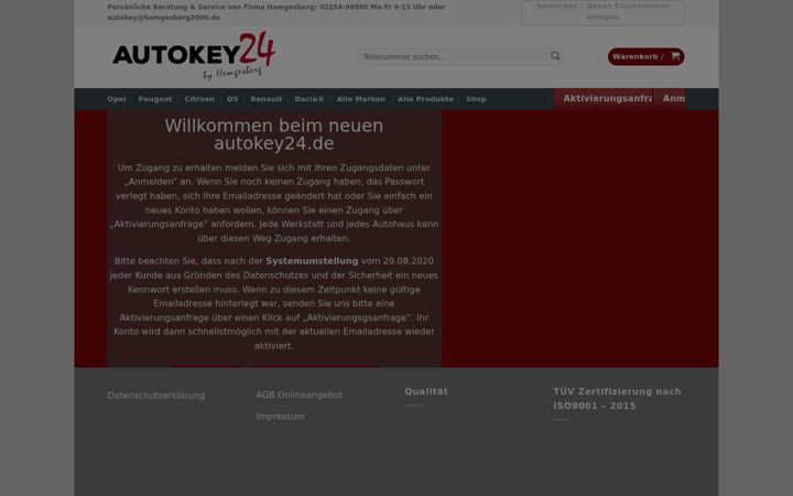 Screenshot of autokey24.de