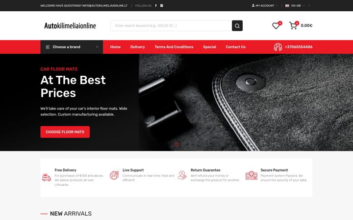 Screenshot of autokilimeliaionline.lt