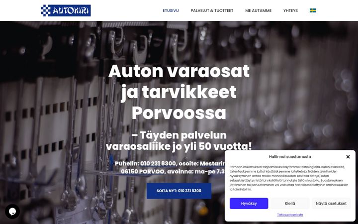 Screenshot of autokiri.fi