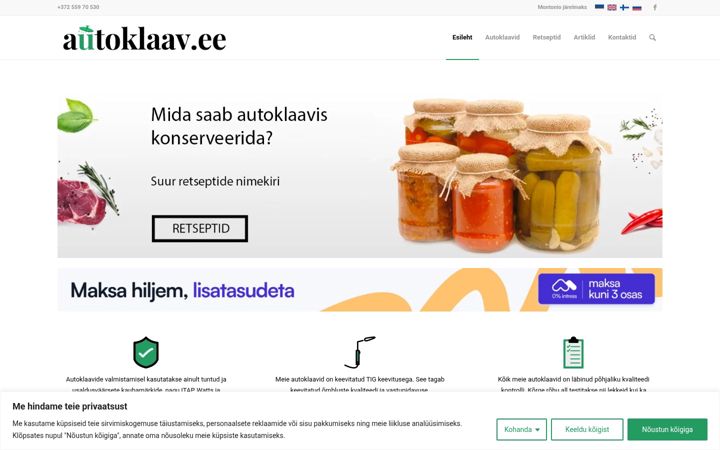 Zrzut ekranu autoklaav.ee