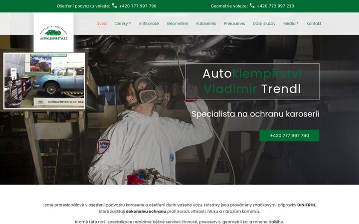 Screenshot of autoklempirstvi.cz