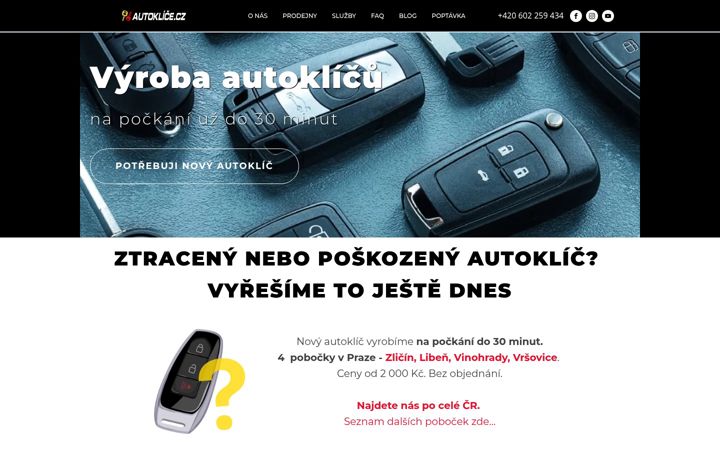 Zrzut ekranu autoklice.cz