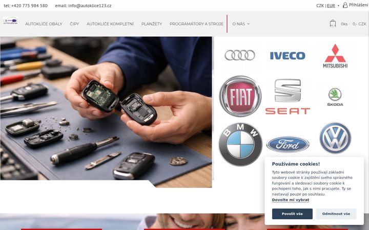 Zrzut ekranu autoklice123.cz