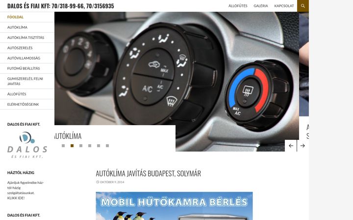 Zrzut ekranu autoklima-javitas-budapest.hu