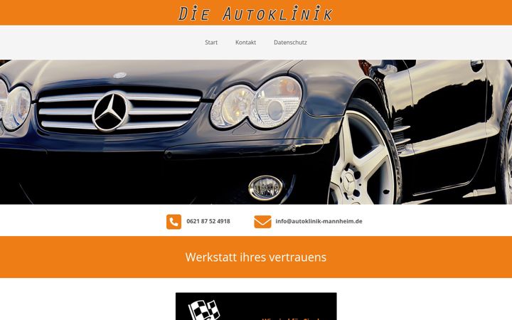 Snimka zaslona za autoklinik-mannheim.de