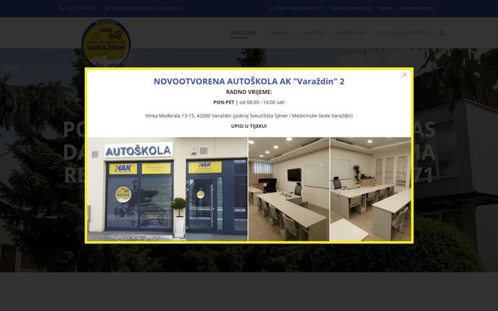 Screenshot of autoklub-varazdin.hr