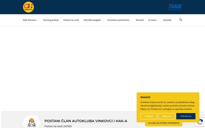 Screenshot of autoklub-vinkovci.hr