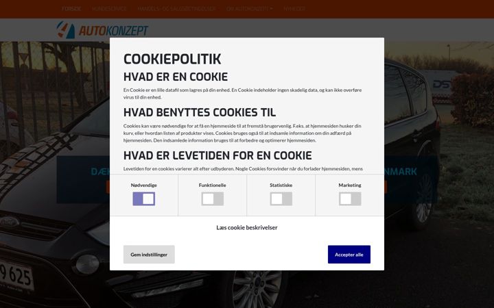 Screenshot of autokonzept.dk