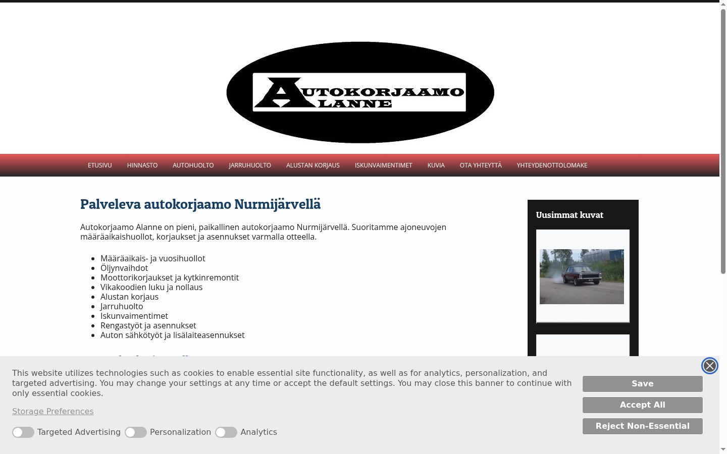 Screenshot del banner di consenso mostrato prima di qualsiasi interazione