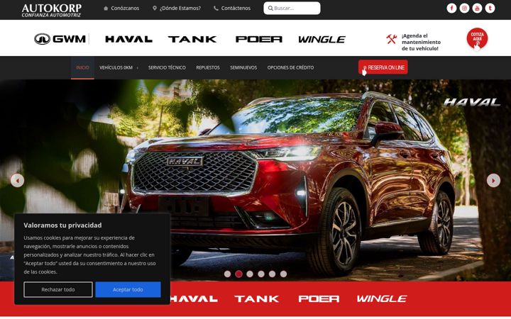 Screenshot of autokorp.com