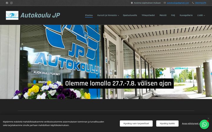 Screenshot of autokoulujp.fi