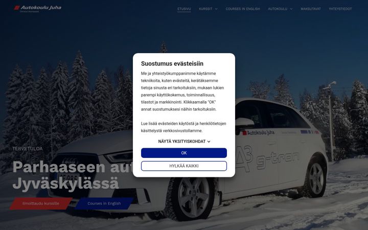 Screenshot of autokoulujuha.fi
