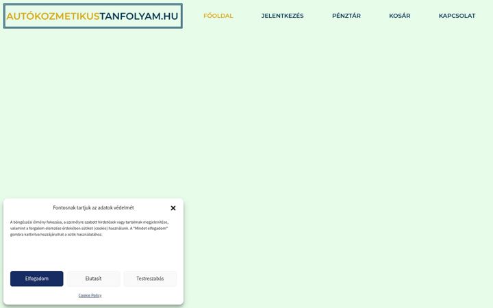 Screenshot of autokozmetikustanfolyam.hu