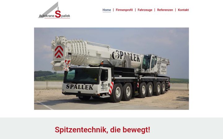 Screenshot of autokrane-spallek.de