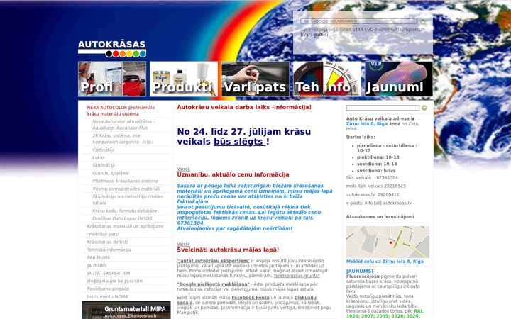 Screenshot of autokrasas.lv